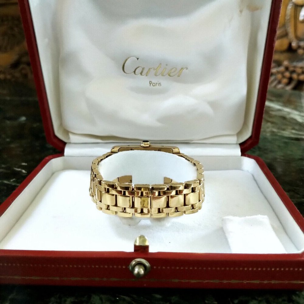 Cartier 18K Yellow Gold Tank Americaine American Watch - Picture 6 of 12